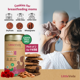 LittleVeda Mom's Cookies (Pack of 2) (150g+150g) - Post Birth Health & Lactation- Cinnamon Walnut