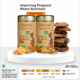 LittleVeda Pregnancy Cookies - Trimester 1&2 (Pack of 2)(150g+150g) - Orange Walnut