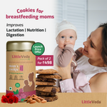 LittleVeda Mom's Cookies (Pack of 2) (150g+150g) - Post Birth Health & Lactation- Cinnamon Walnut