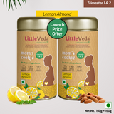 LittleVeda Pregnancy Cookies - Trimester 1&2 (Pack of 2)(150g+150g) - Lemon Almond