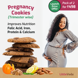 LittleVeda Pregnancy Cookies - Trimester 3 (Pack of 2)(150g+150g) – Paan Almond & Dates Walnut