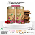 LittleVeda Mom's Cookies (Pack of 2)(150g+150g) - Post Birth Health & Lactation Cookies- Rose Almond